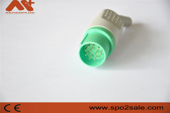 Nihon Kohden Monitör Aksesuarı için uyumlu 11 pin Yeşil Tıbbi EKG Bağlantısı