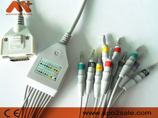 Cardisuny, KP-500, KP-500D için Fukuda ME Uyumlu Doğrudan Bağlantılı EKG Kablosu