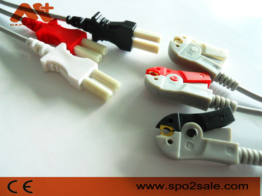 Spacelabs Uyumlu 3 uçlu klips EKG Leadwire - 700-0006-00