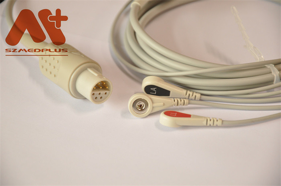 Lohmerier Hasta Monitörü Kabloları EKG Kablosu M010 M011 M211 Defi 501 için 3 Kurşun Geçmeli