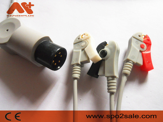 Szmedplus AAMI EKG Kabloları ve Leadwires 6 Pin 3 Lead EKG Kablosu TPU AHA Clip