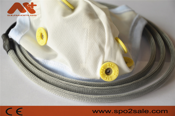 Tıbbi Neurofeedback EEG Kablosu Entegre 10 Leads Kulak Klipsi Kalay Elektrot için EEG Şapkası