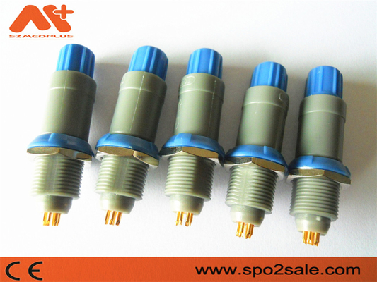 (S21M07-P05MJG0-527S) 1P çekme itme 5 pinli tek çentikli plastik konektör, Gri Kabuk, Mavi Kılıf, 5.0 mm kablo için