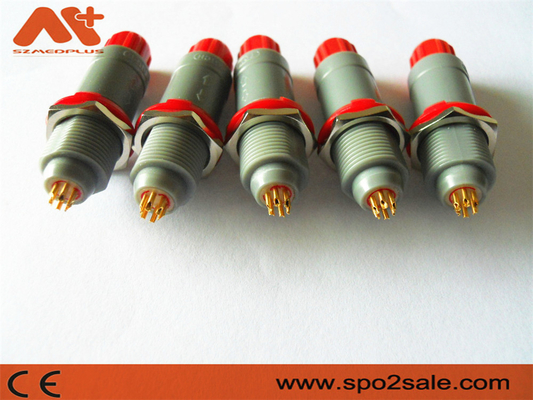 1P Pull Push 6 Pin Plastik Bağlantı, Gri Kabuk, Kırmızı, Tıbbi Uygulama için Çift 60 Anahtar