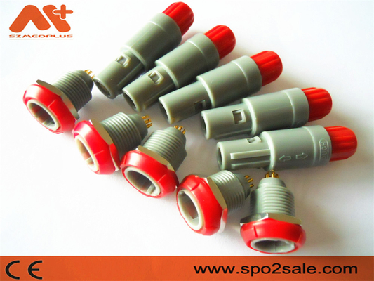 1P Pull Push 6 Pin Plastik Bağlantı, Gri Kabuk, Kırmızı, Tıbbi Uygulama için Çift 60 Anahtar