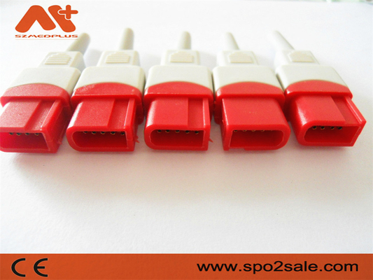 10pin Kırmızı renkli Uyumlu Spacelabs IBP kablosu için uyumlu IBP konektörü