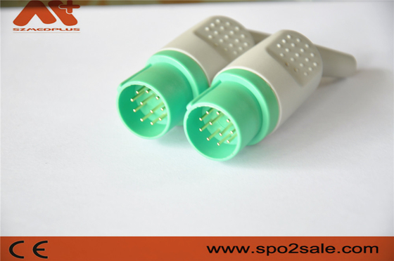 Nihon Kohden Monitör Aksesuarı için uyumlu 11 pin Yeşil Tıbbi EKG Bağlantısı