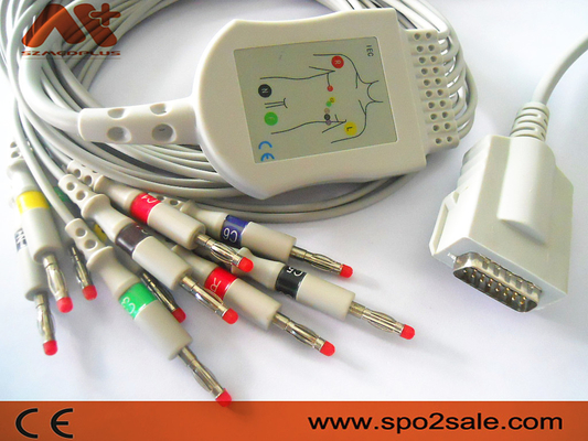Burdick Doğrudan Bağlantılı EKG Kablosu 012-0844-01 AHA Muz 4.0 7704