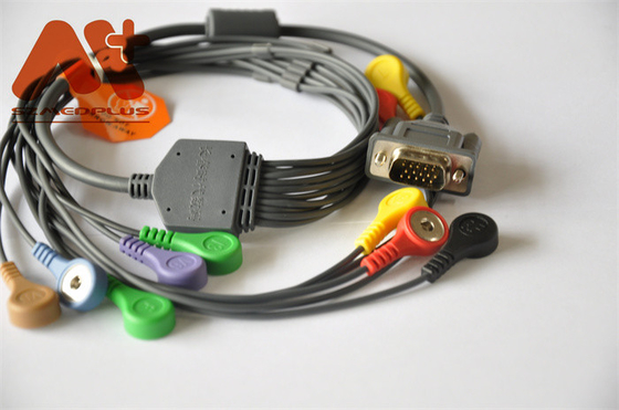 CE Holter Kaydedici DMS 300-3A AHA EKG Kablosu 10 Uçlu Geçmeli Fiş