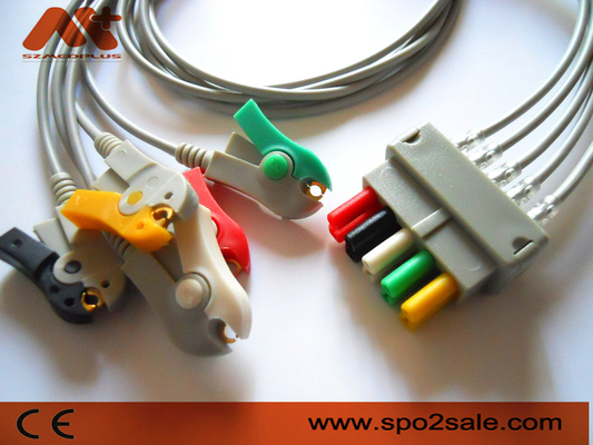 Datex Ohmeda Uyumlu 5 Kurşun Klipsli EKG Leadwire - 545316