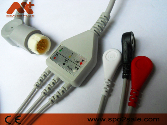 Philips Uyumlu 3 Uçlu Geçmeli Tek Parça EKG Hasta Kablosu - M1972A