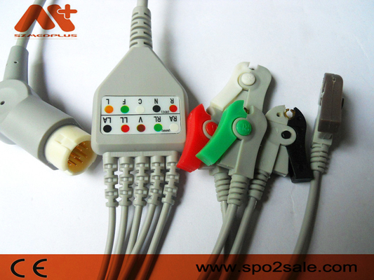 Philips Uyumlu 5 Uçlu Klipsli Doğrudan Bağlantılı EKG Kablosu - M1975A