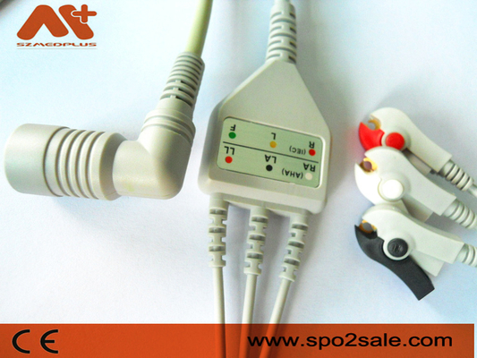Omron > Colin BP-88, BP-306 Uyumlu 3 Uç Klipsi Doğrudan Bağlantılı EKG Kablosu
