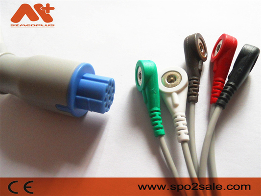 Datex Ohmeda Uyumlu 5 Uçlu Snap Doğrudan Bağlantılı EKG Kablosu CB-72595R