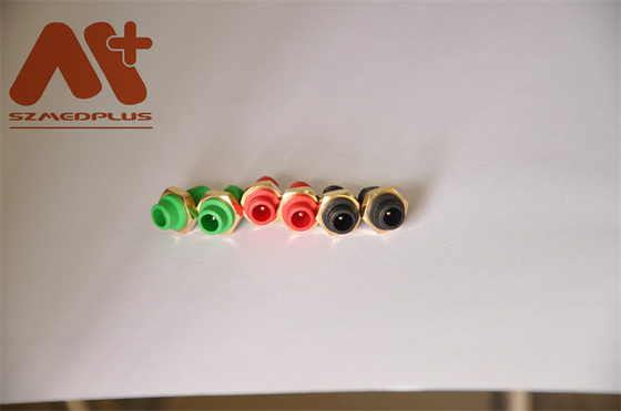 Uyumlu Din 1.5mm Yuvarlak EKG Soketi Spo2 Konnektör Kırmızı Yeşil Siyah