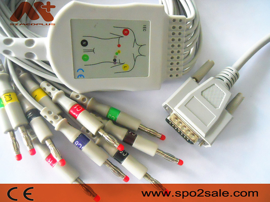 Kardionics 10 Kurşun EKG Kablosu Kardionics için Kardio Touch / Kardio Plug EKG Makinesi