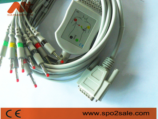 Kardionics 10 Kurşun EKG Kablosu Kardionics için Kardio Touch / Kardio Plug EKG Makinesi